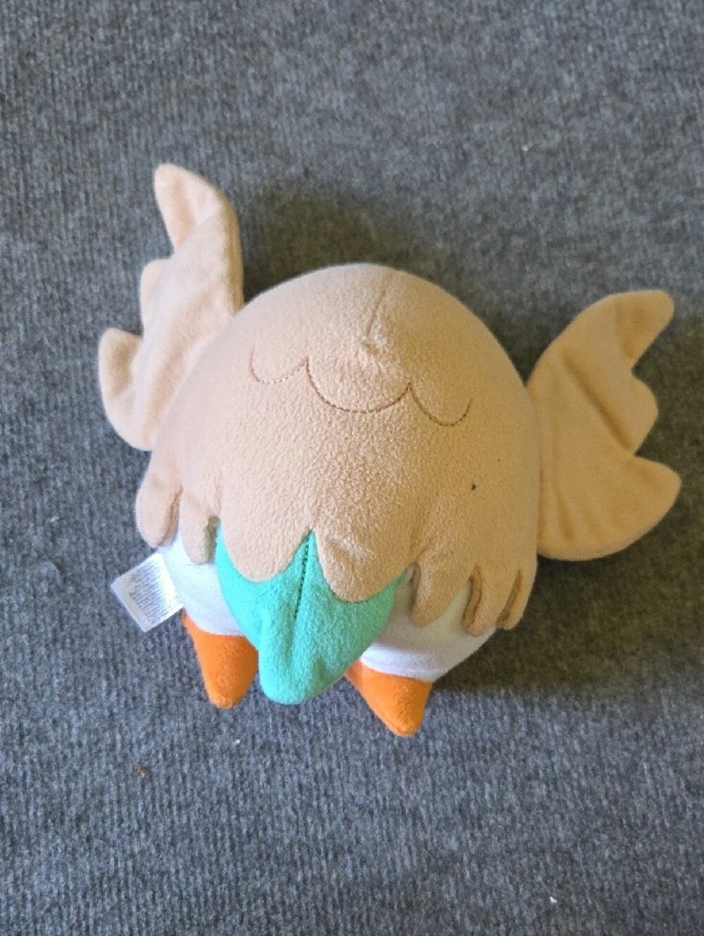Pokemon Rowlet Plush Toy - Tan and Green Plush Bird